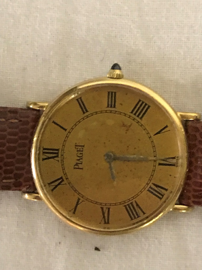 A Plaget gold gentleman's wristwatch