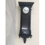 A 19th century ebonised Viennese regulator wallclock