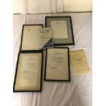 Framed autographed politicians' letters, to inc Heath, Churchill,