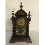 A 19th century alarm mantel clock