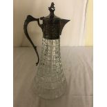 A HM silver claret jug