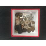 A quantity of GB coins to in a silver 3d,