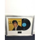 A signed Elvis Presley LP 'Let's Be Friends': framed and glazed with CoA