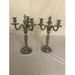 A silver-plated candelabra retailed by Harrods