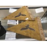 A pair of Luftwaffe car pennants