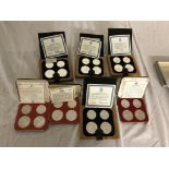 Four cased 1976 Canadian Montreal Olympics Proof Silver Sets;