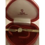 A boxed Rolex Tudor ladies 9ct wristwatch