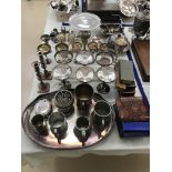 A quantity of EPNS to inc cruet, cased flatware,