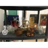 A quantity of art glass: jugs,
