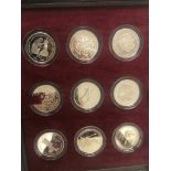 Cased Royal Mint QEIIR 40th Anniversary Coronation Crown Collection Silver Proof Coins
