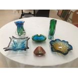 Six Murano glasses