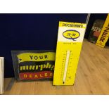 An enamel 'Duckhams Motor Oil' sign;