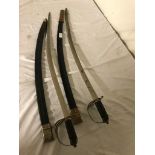 A pair of cavalry swords