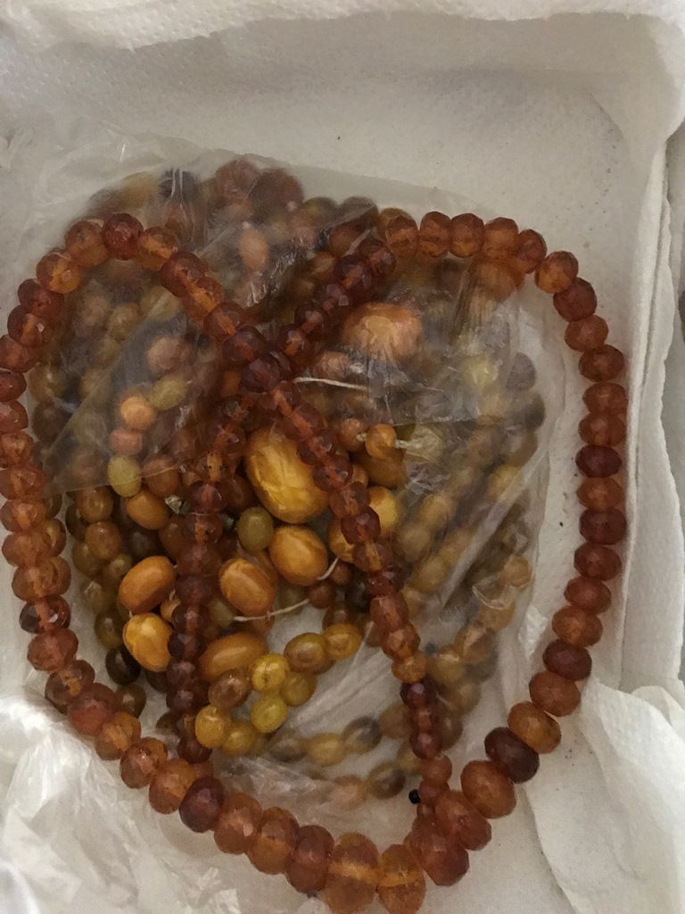 Amber necklaces and loose beads