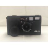 A boxed Ricoh GR 21 camera