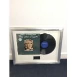 A signed Dusty Springfield LP 'The Look of Love': framed and glazed with CoA