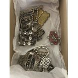 A box of vintage 18th/19th century buckles