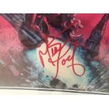 A signed Meatloaf LP 'Bat Out Of Hell': framed and glazed with CoA