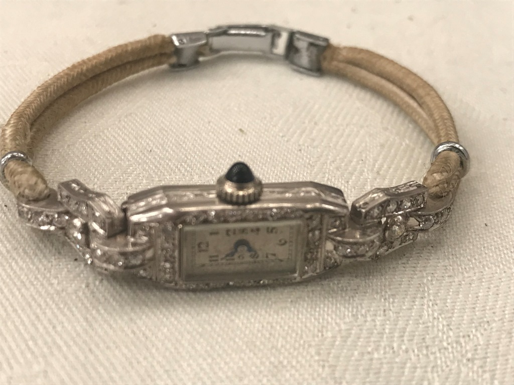 A platinum and diamond cocktail watch