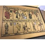 A block print of Suffragette interest: 'What a Woman May Be,