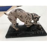 An Austrian cold painted bronze of a terrier and rat on a marble base
