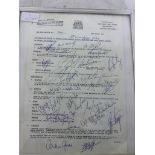 1984: a signed Scotland Yard police paper for policing the Wallabies Rugby Team match and signed by