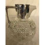A HM silver claret jug,