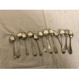 A quantity of silver spoons