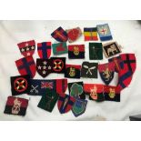 30 original British uniform formation divisional sign cloth patches