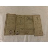 A set of four WWII vehicle and tractor documents