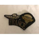 Three Free French airborne cloth patches,