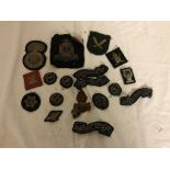 19 wired & bullion military badges to inc Welsh Fusiliers Wiltshire Regiment etc
