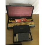 Two cased mahjong sets