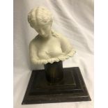 A Parianware bust of a lady