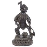 A Himalayan Bronze Figure - 18th/19th Century: Cast in the shape of the Hindu elephant god Ganesha