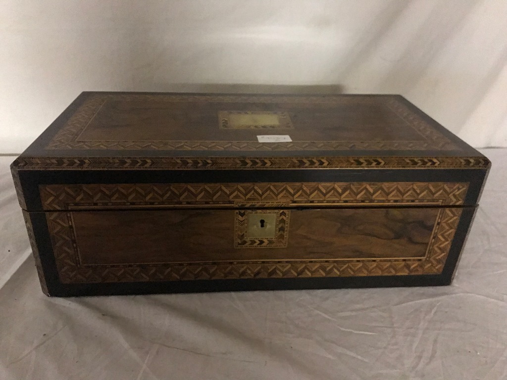 A 19th century marquetry writing slope