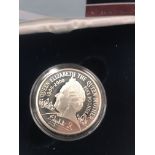 The Queen Mother Centenary Year cased proof silver crown