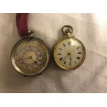 A 9ct gold ladies pocket watch;