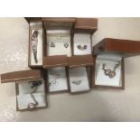 Seven cased Clogau gold items