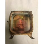 A 19th century glass watch holder