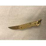 A HM 9ct gold penknife