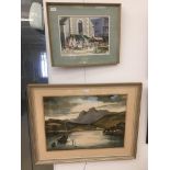 Monica Barry (1917-2014): Two watercolours to include a Keswick market scene and further Cumbrian