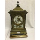 A Victorian Japy Freres brass mantel clock