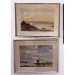 Sydney Vale (1916-1991): A pair of watercolours depicting coastal scenes, each signed,