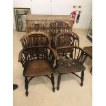 A set of four 19th century Windsor chairs
