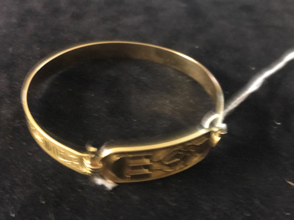 An Egyptian gold bangle