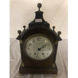 A brass and rosewood Sudan clock