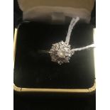 An 18ct diamond cluster dress ring