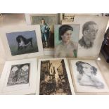 A quantity of unframed pictures of various subjects to inc original watercolours,