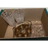 A box containing glass ware